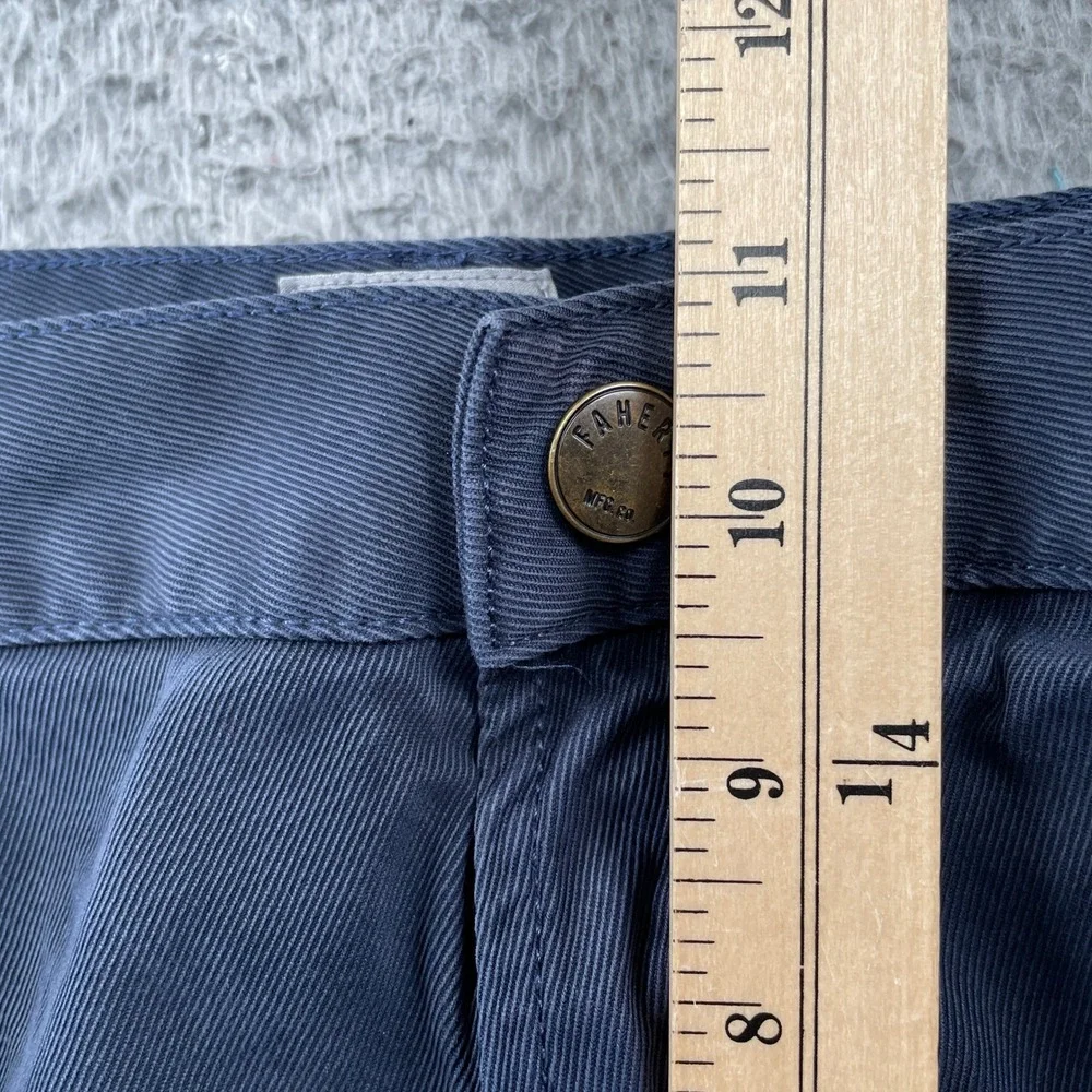 Faherty Pants Mens 40 Blue 5-Pocket Organic Cotton Stretch Straight Leg Casual - Picture 7 of 11